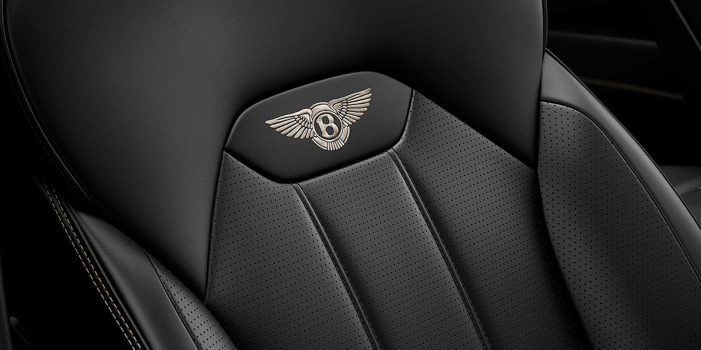 Bentley Cyprus Bentley Bentayga EWB SUV Beluga black leather seat detail