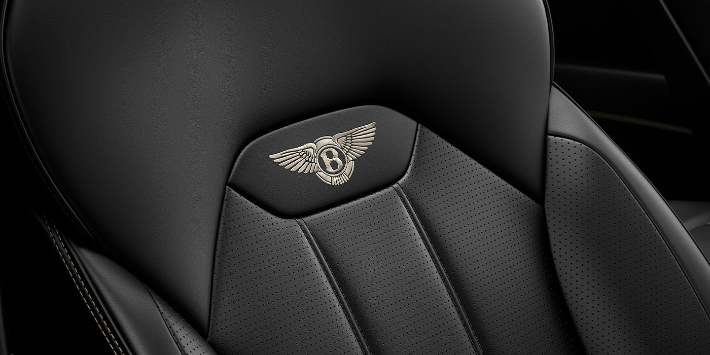 Bentley Cyprus Bentley Bentayga SUV seat detail in Beluga black hide